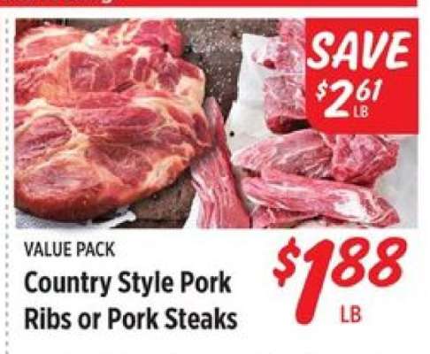 Country Style Pork Ribs or Pork Steaks