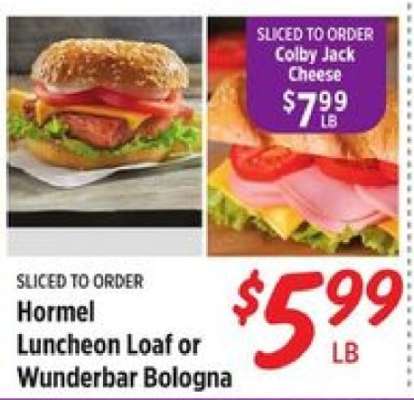 Hormel Luncheon Loaf or Wunderbar Bologna