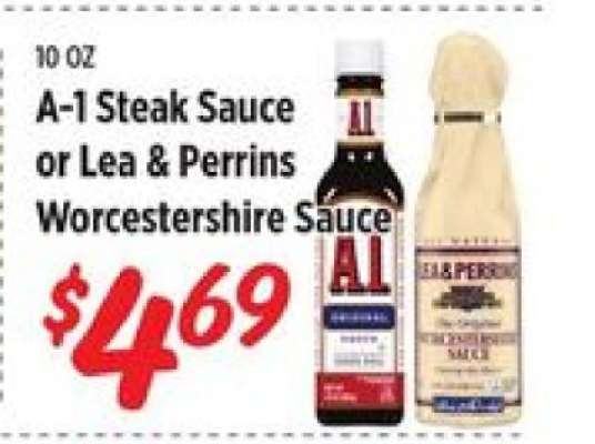 A.1. Steak Sauce or Lea & Perrins Worcestershire Sauce