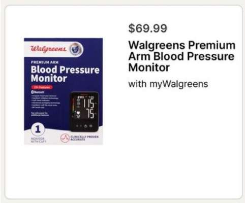 Walgreens Premium Arm Blood Pressure Monitor