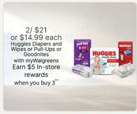 Huggies Diapers and Wipes or Pull-Ups or Goodnites