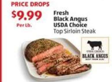 Fresh Black Angus USDA Choice Top Sirloin Steak
