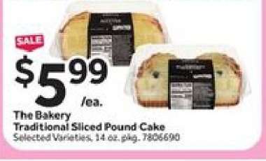 The Bakery Traditional Sliced Pound Cake