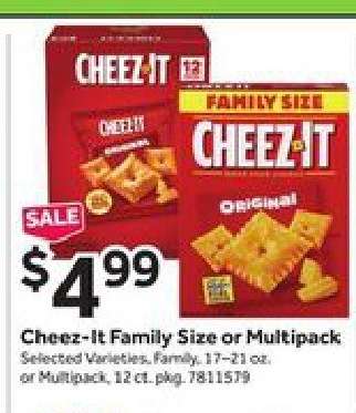 Cheez-It Family Size or Multipack