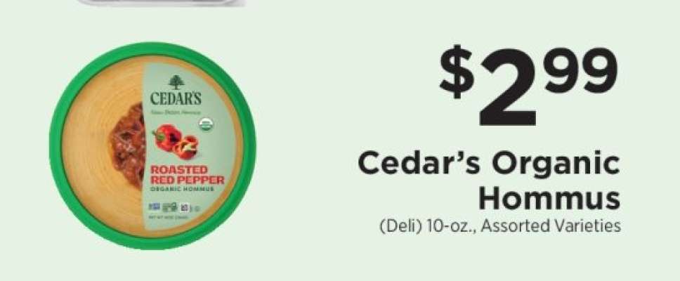 Cedar's Organic Hommus
