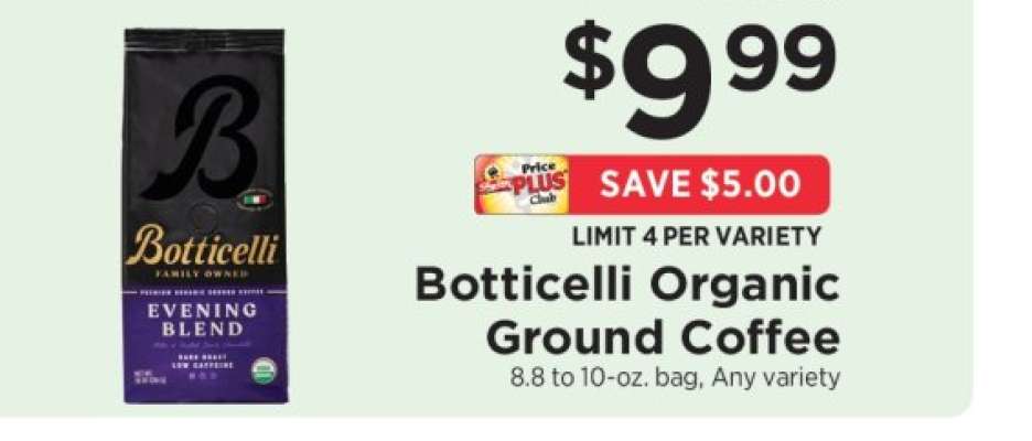 Botticelli Organic Ground Coffee