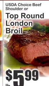USDA Choice Beef Shoulder or Top Round London Broil
