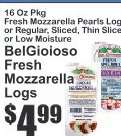 BelGioioso Fresh Mozzarella Logs