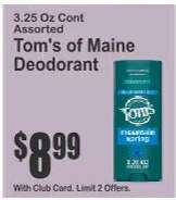 Tom's of Maine Deodorant