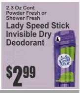 LADY SPEED STICK INVISIBLE DRY DEODORANT