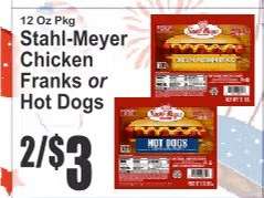 Stahl-Meyer Chicken Franks or Hot Dogs