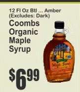 Coombs Organic Maple Syrup