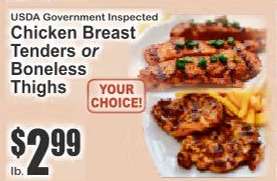 Chicken Breast Tenders or Boneless Thighs