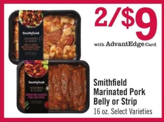 Smithfield Marinated Pork Belly or Strip