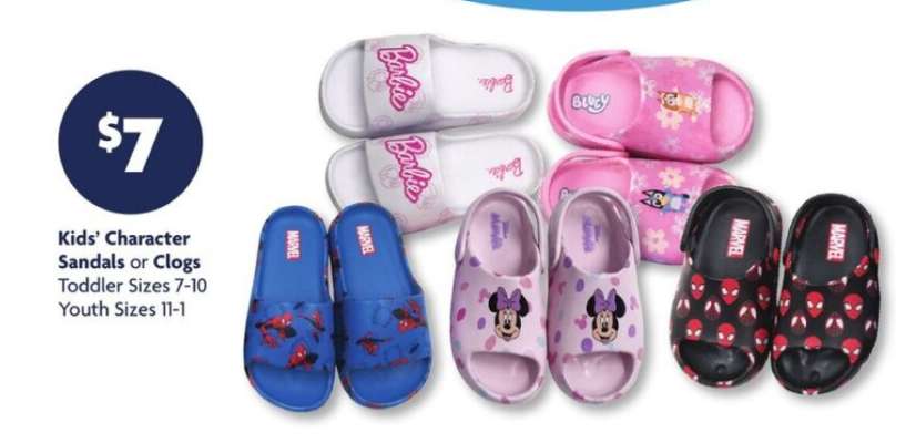 Kids' Character Sandals or Clogs