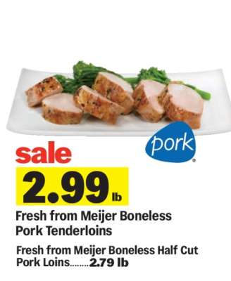 Fresh from Meijer Boneless Pork Tenderloins