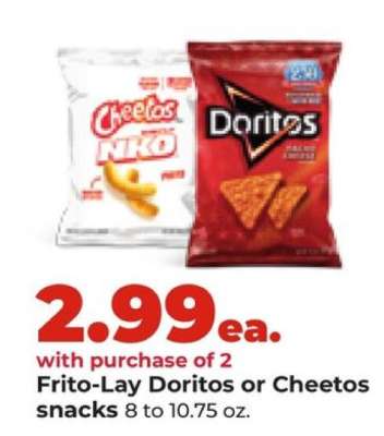 Frito-Lay Doritos or Cheetos snacks
