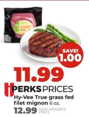 Hy-Vee True grass fed filet mignon