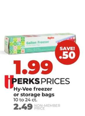 Hy-Vee freezer or storage bags