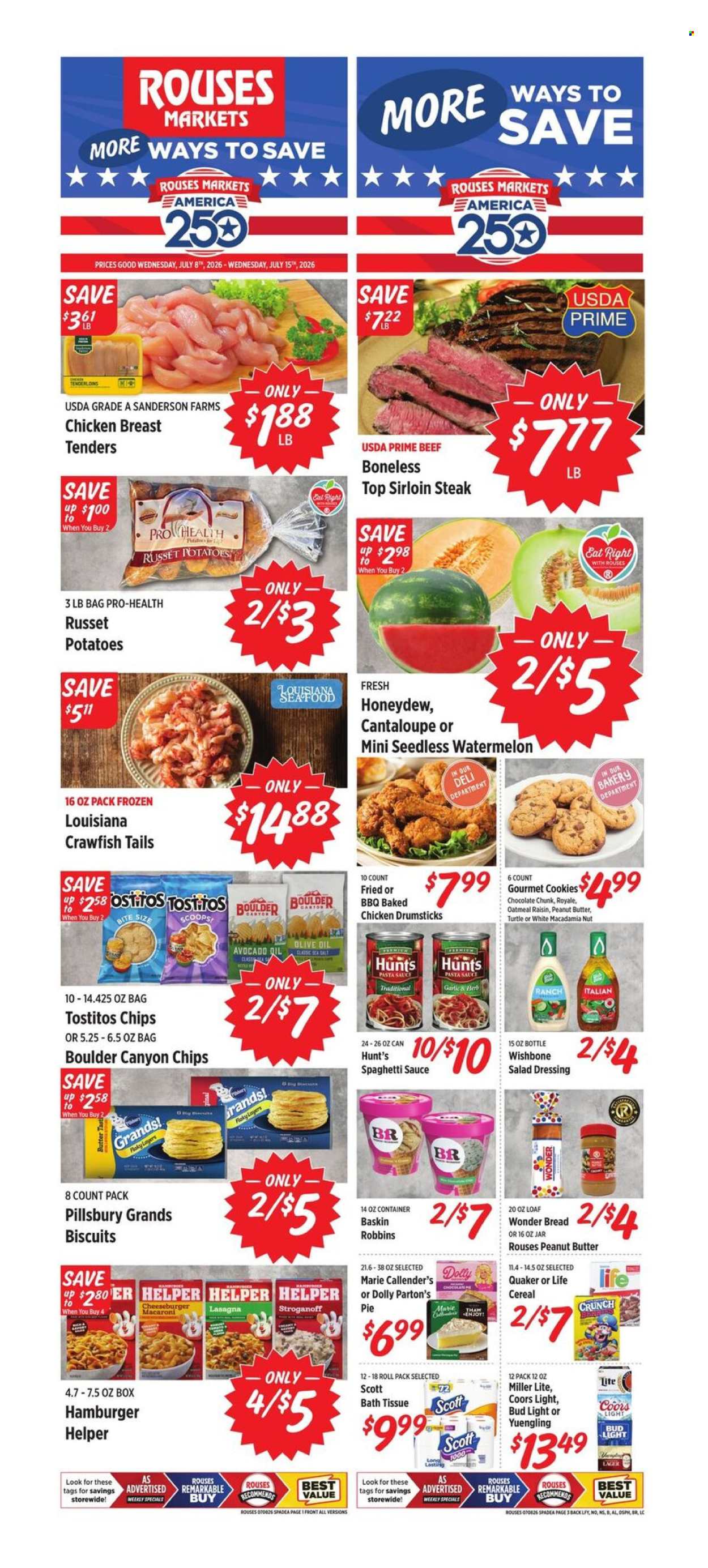 Rouses Markets ad  - 07.08.2026 - 07.15.2026. Page 1