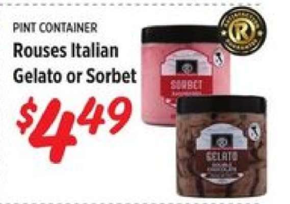 Rouses Italian Gelato or Sorbet