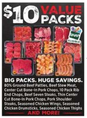 $10 VALUE PACKS