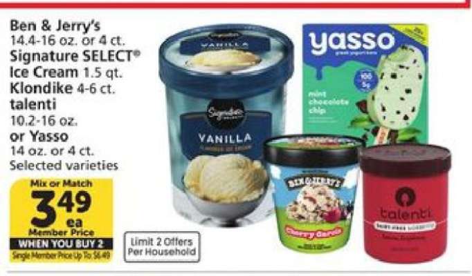 Ben & Jerry's, Signature SELECT Ice Cream, Klondike, talenti, Yasso