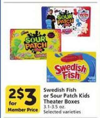 Swedish Fish or Sour Patch Kids Theater Boxes