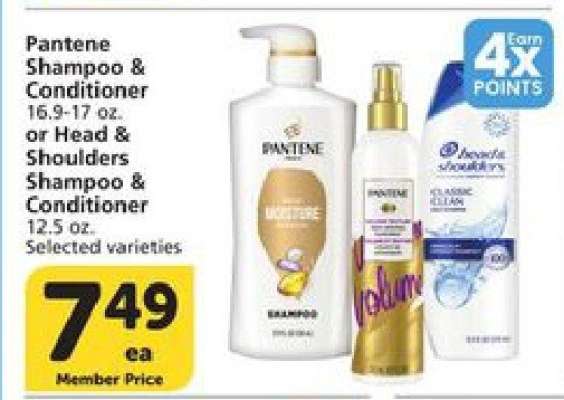 Pantene Shampoo & Conditioner or Head & Shoulders Shampoo & Conditioner
