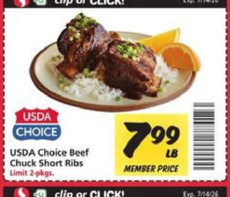 USDA Choice Beef Chuck Short Ribs
