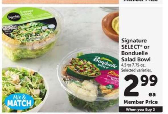 Signature SELECT or Bonduelle Salad Bowl