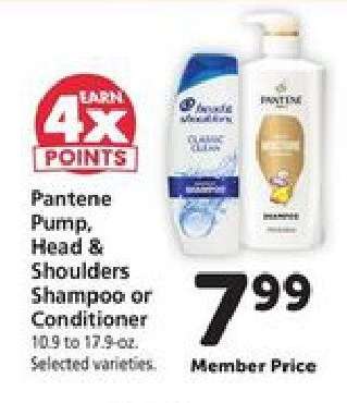 Pantene Pump, Head & Shoulders Shampoo or Conditioner