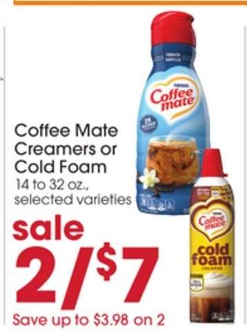 Coffee Mate Creamers or Cold Foam
