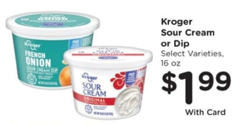 Kroger Sour Cream or Dip