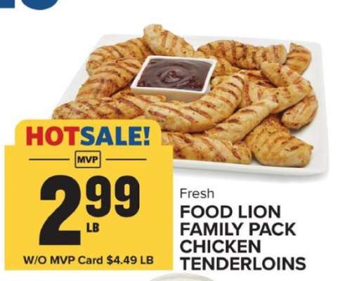 Food Lion Family Pack Chicken Tenderloins