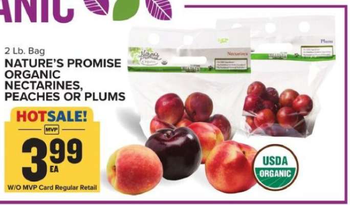 Nature's Promise Organic Nectarines, Peaches or Plums