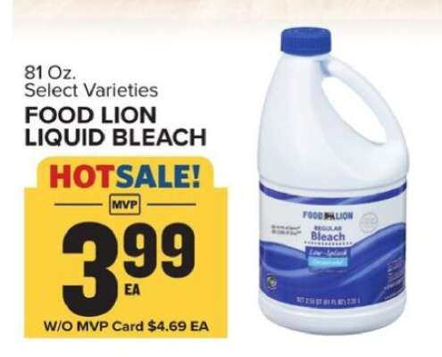 FOOD LION LIQUID BLEACH