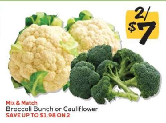 Broccoli Bunch or Cauliflower