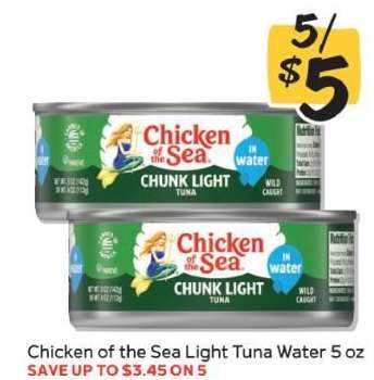 Chicken of the Sea Light Tuna Water 5 oz