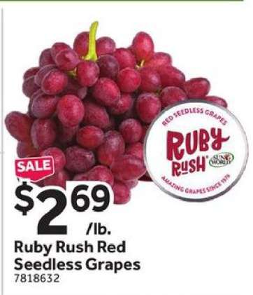 Ruby Rush Red Seedless Grapes
