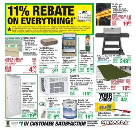Menards - 11% Rebate* Sale        