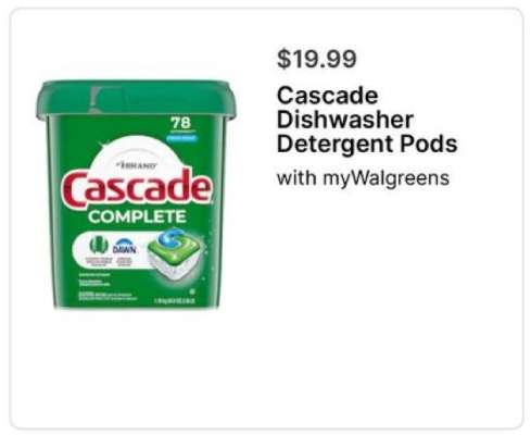 Cascade Dishwasher Detergent Pods
