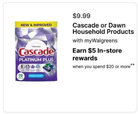 Cascade or Dawn Household Products