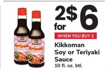 Kikkoman Soy or Teriyaki Sauce