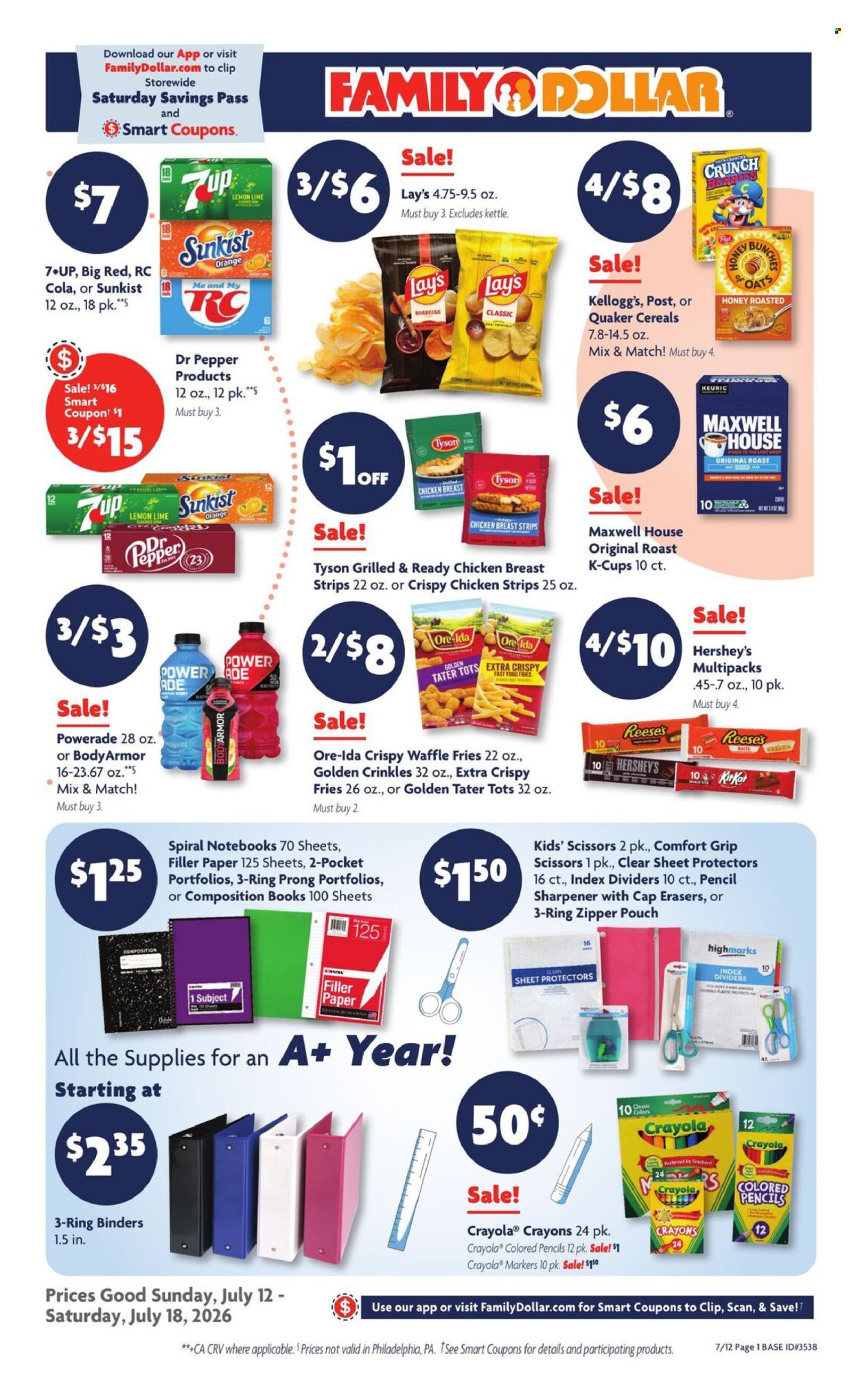 Family Dollar ad  - 07.12.2026 - 07.18.2026. Page 1