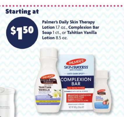 Palmer's Daily Skin Therapy Lotion, Complexion Bar Soap, Tahitian Vanilla Lotion
