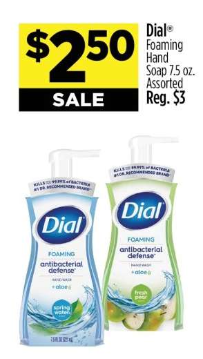 Dial Foaming Hand Soap 7.5 oz. Assorted