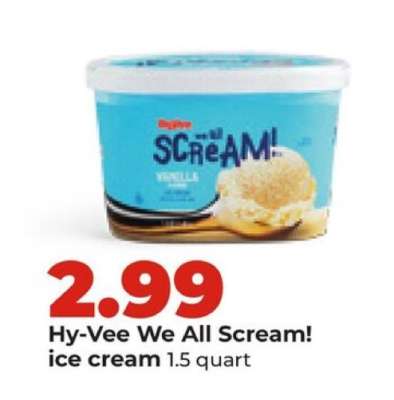Hy-Vee We All Scream! ice cream