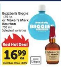 Buzzballz Biggie or Maker's Mark Bourbon