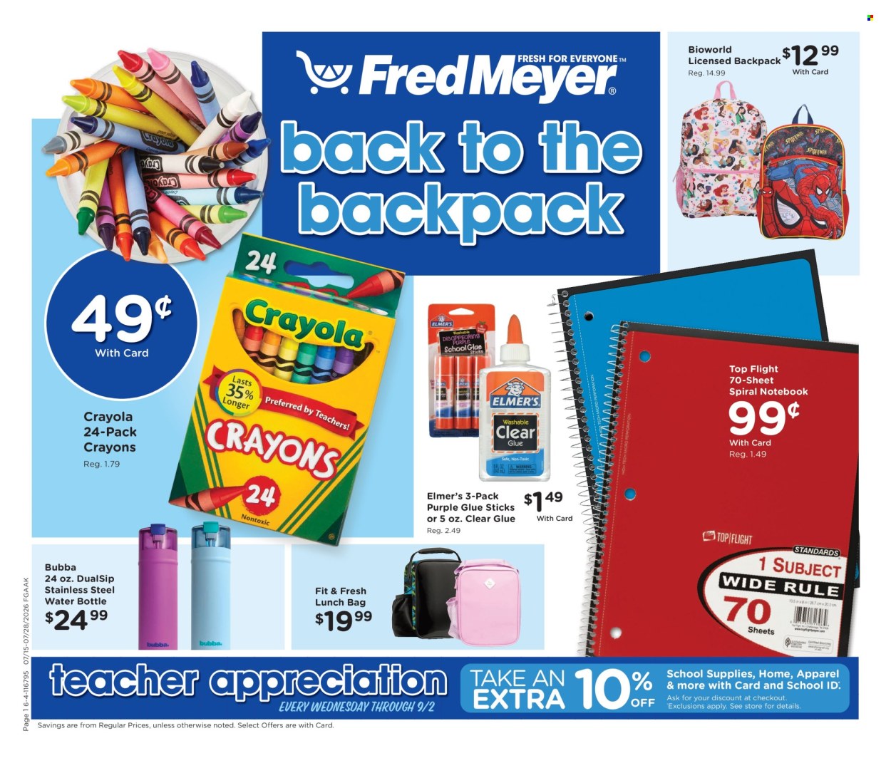 Fred Meyer ad  - 07.15.2026 - 07.28.2026. Page 1
